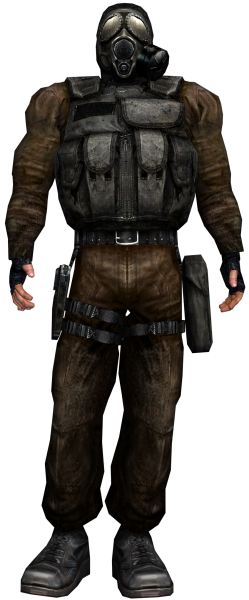 Бандитский комбинезон с противогазом сталкер